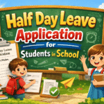 Half-Day Leave Application for Students in School