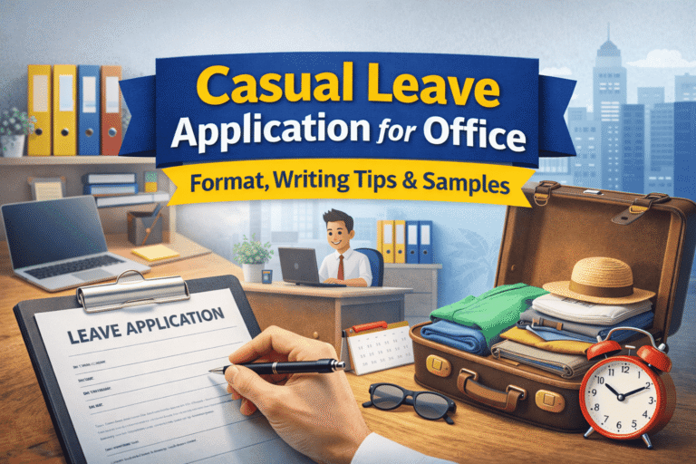 Casual Leave Application for Office – Format & Samples