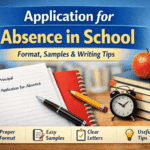Application for Absence in School Format and Examples