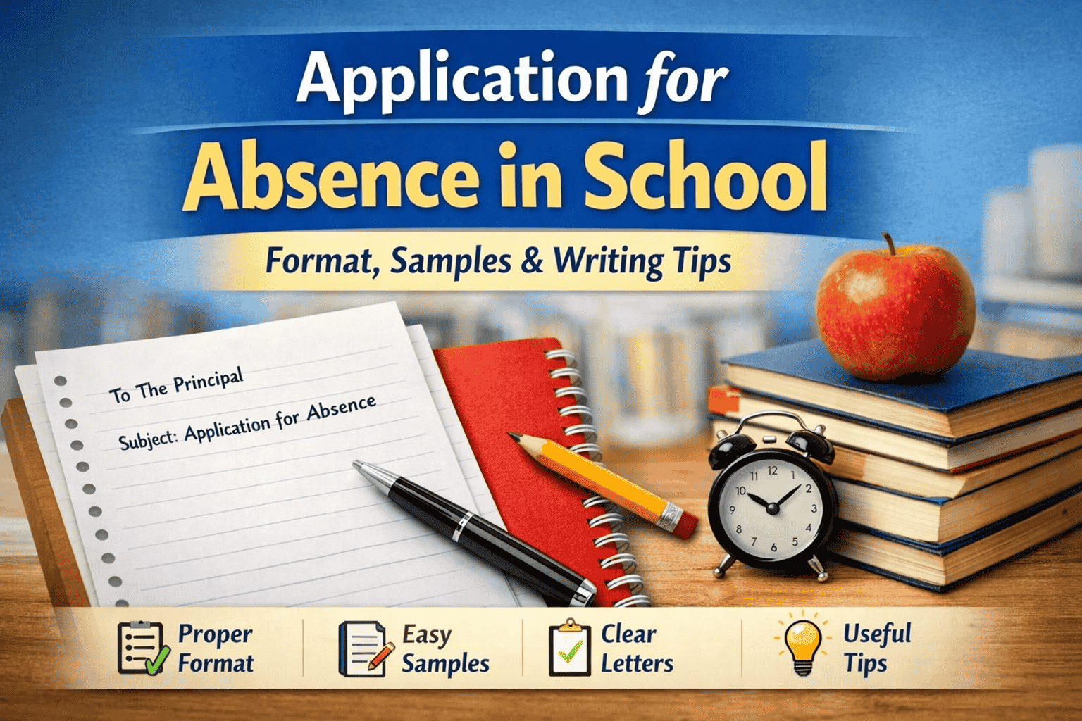 Application for Absence in School Format and Examples