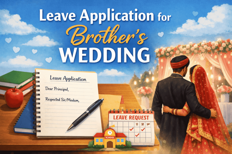 Leave Application for Brother’s Wedding