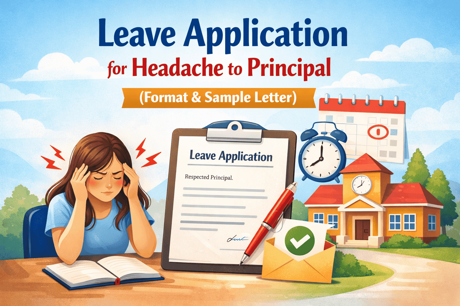 Leave Application for Headache to Principal (Format & Sample Letter)