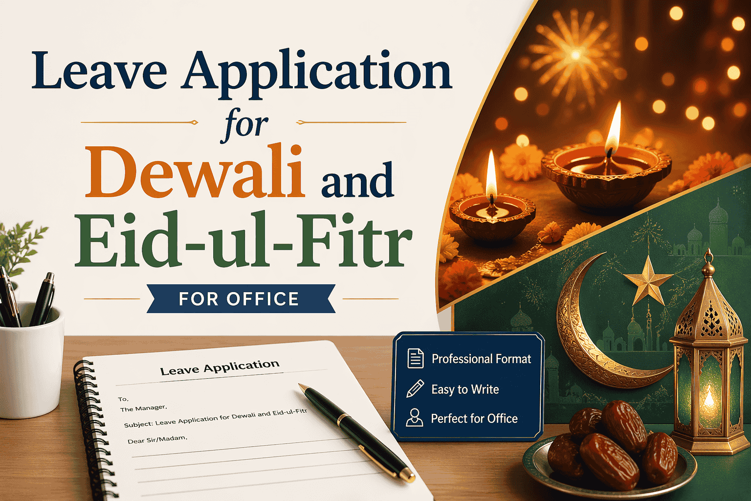 Leave Application for Dewali and Eid-ul-Fitr