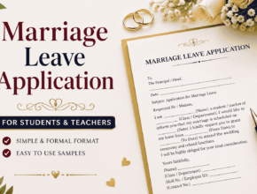 Marriage Leave Application for Students and Teachers