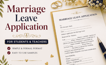 Marriage Leave Application for Students and Teachers