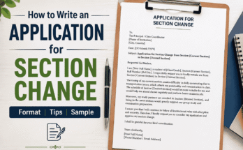 How to Write an Application for Section Change in English
