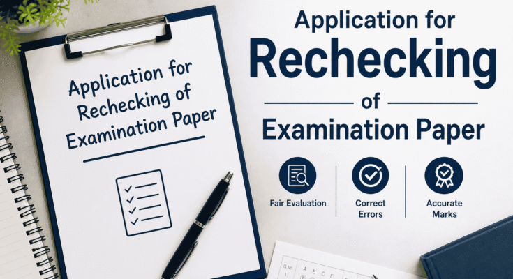 Application for Rechecking of Examination Paper