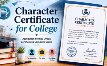 Character Certificate for College Students – Complete Format, Application, and Sample Guide