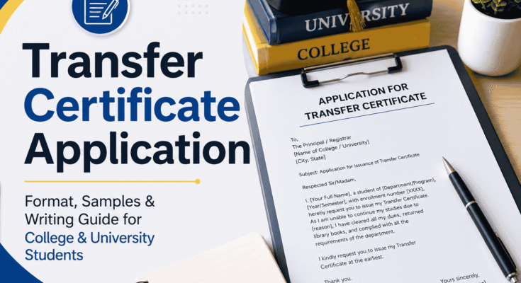 Transfer Certificate Application for College and University Students