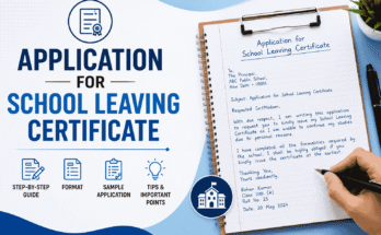Application for School Leaving Certificate: Simple Format & Tips
