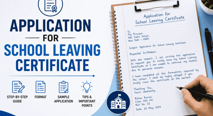 Application for School Leaving Certificate: Simple Format & Tips