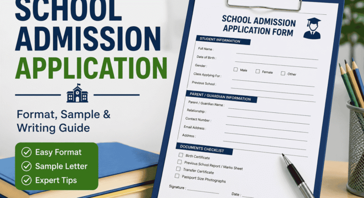 How to Write a School Admission Application with Sample