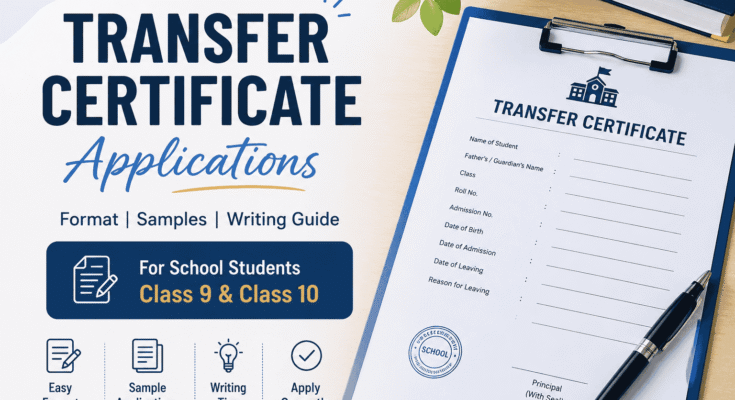 Step-by-Step Guide to Transfer Certificate Applications for Class 9 and 10