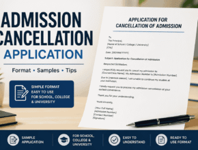 How to Write an Admission Cancellation Application in English