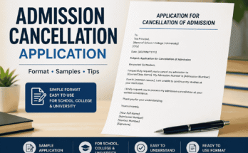 How to Write an Admission Cancellation Application in English