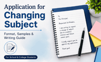 How to Write an Application for Changing Subject in English
