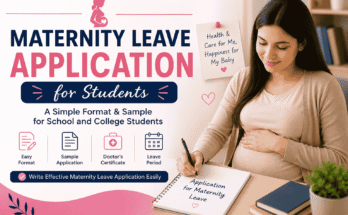Maternity Leave Application for Students in English with Easy Sample