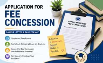 Application for Fee Concession Because of Financial Problems
