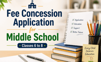 Sample Format of Application for Fee Concession