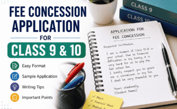 How to Write a Fee Concession Application for Class 9 & 10