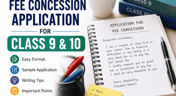 How to Write a Fee Concession Application for Class 9 & 10