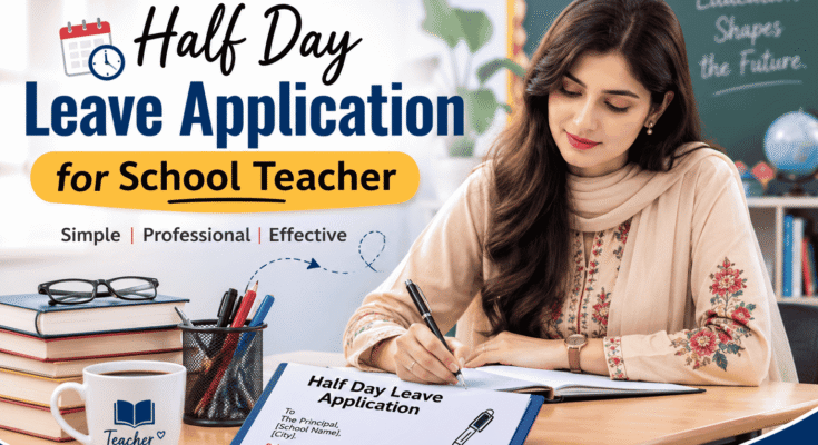 How to Write a Half Day Leave Application for School Teacher